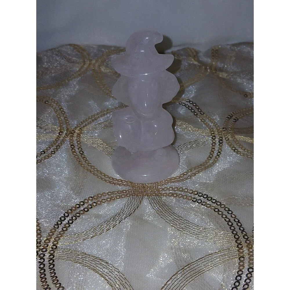 Halloween Movie Character Rose Quartz Crystal Carving